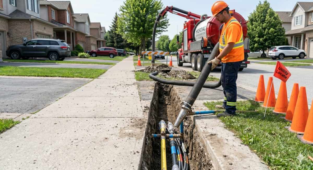 Hydrovac excavation work in Guelph — 1
